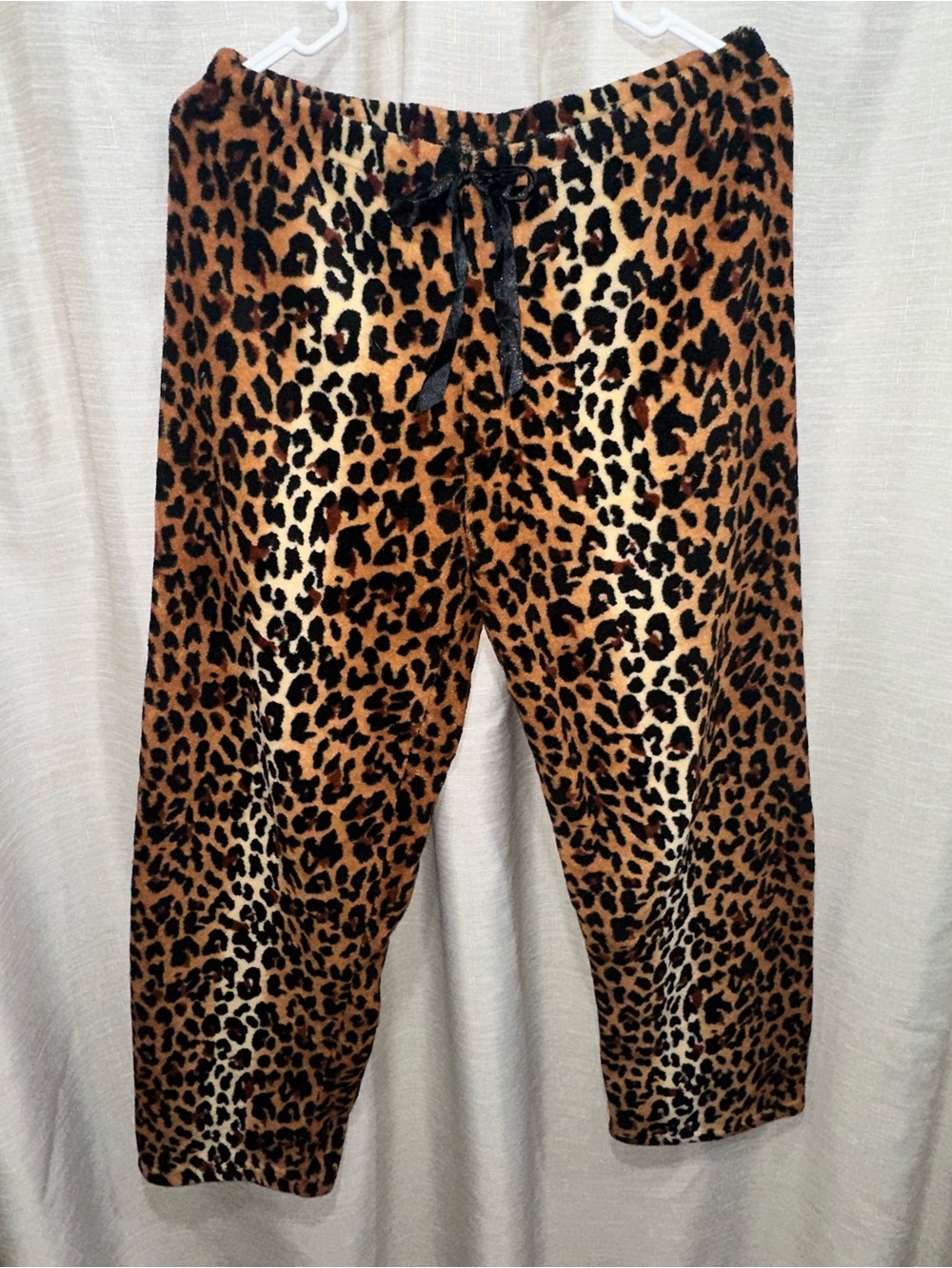 Bobbie Brooks Leopard-Pattern Sleep Pants in Brown & Black